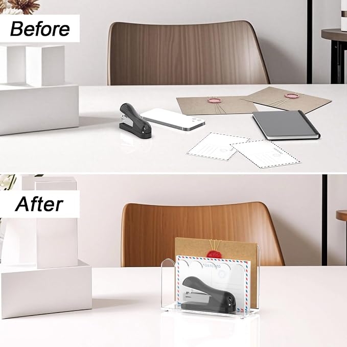 YAGELI 1-Slot Acrylic Mail Organizer - Image 5