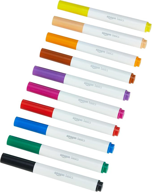 Amazon Basics Colored Washable Markers by AmazonBasics