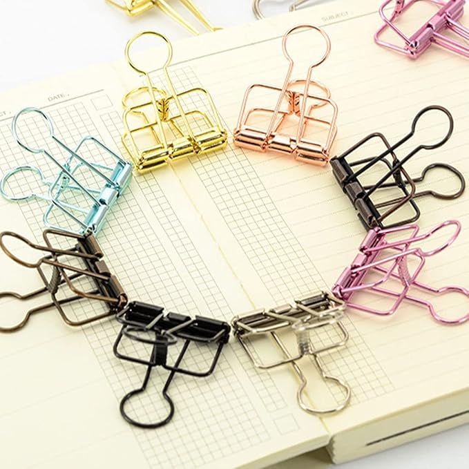 20PCS Medium Metal Binder Clips - Image 4