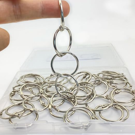 2 Pack Single Hole Punch with 20 Pcs Binder Rings, 1/4 Inch One Hole Paper - Image 8