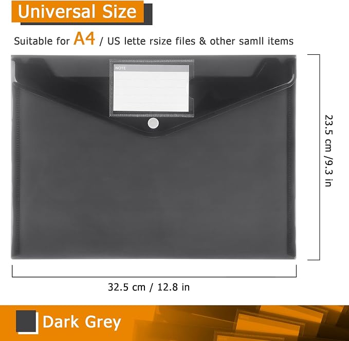 Tamaki 6 Pack Plastic Envelopes, A4 Size - Image 3