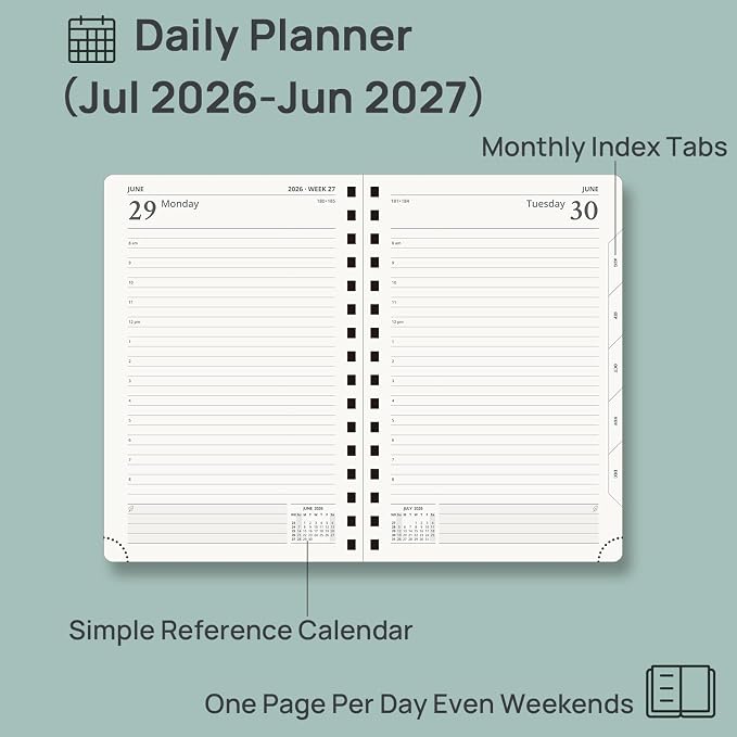 POPRUN 2026-2027 Daily Planner One Page Per Day, 5.75" x 8.5", Academic Daily - Image 6