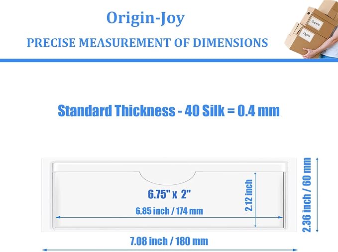 Origin-Joy 50 PCS Self-Adhesive Index Label Pockets - Image 2