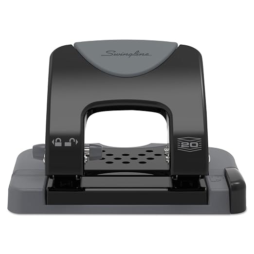 Swingline 2 Hole Punch, 20 Sheet Capacity Hole Puncher, Paper Punch, SmartTouch by Swingline
