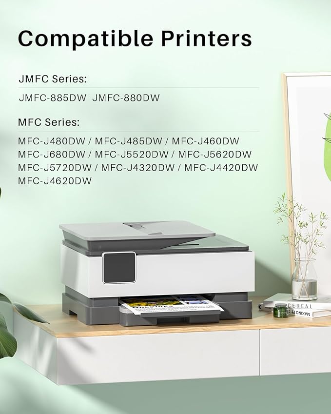 LC203XL Ink Cartridges 4 Pack Replacement for LC203 XL LC 203 Color Inks Use for MFC-J480DW MFC-J4420DW MFC-J880DW MFC-J885DW MFC-J680DW (BK/C/M/Y)-DeskLoop Office