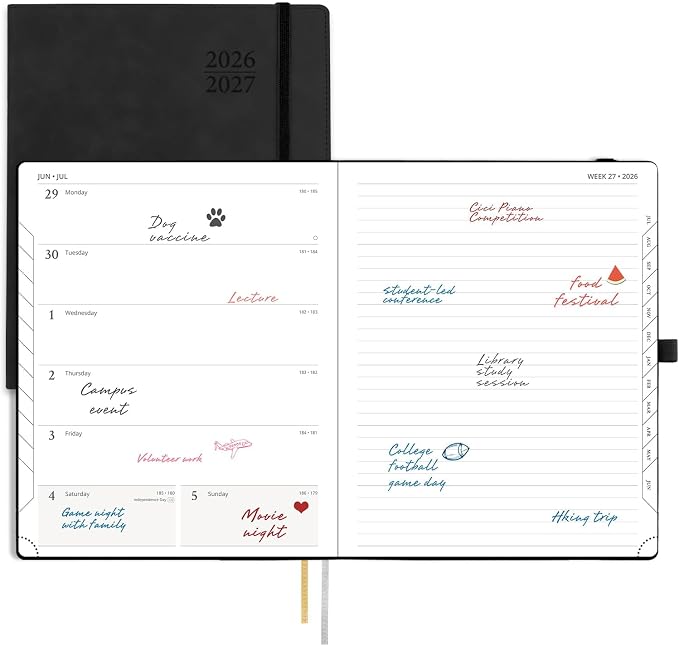 POPRUN Weekly Planner 2026-2027 Academic Calendar Appointment Book by POPRUN