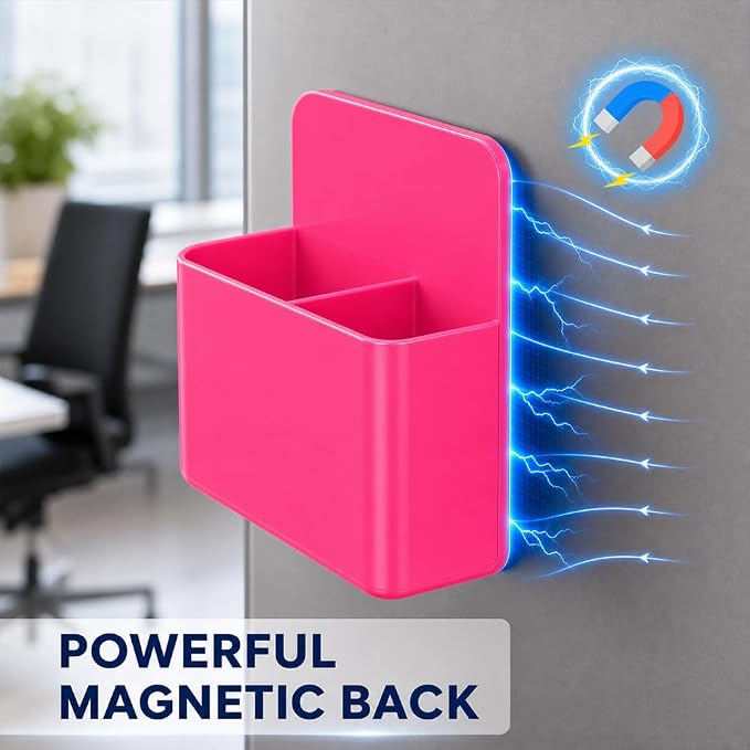 Magnetic Pencil Pen Holder, Magnet Storage Pencil Cup Case Box Fridge Organizer - Image 4