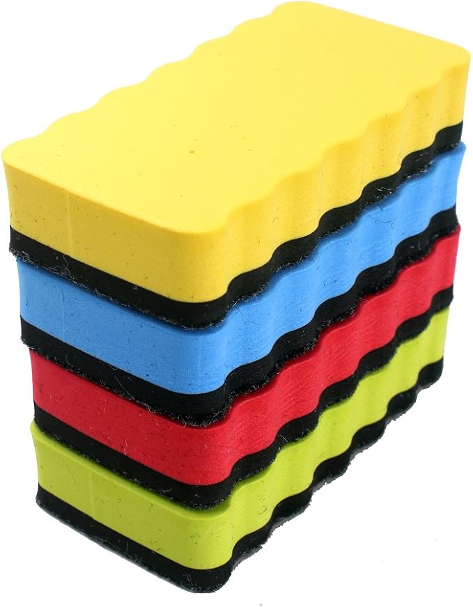 4 Pack Magnetic White Board Eraser - Image 2