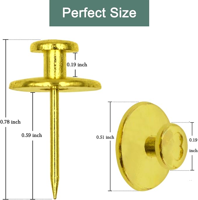 50 PCS Picture Hangers Hooks for Drywall, Decorative Small Pins for Cork Board - Image 3