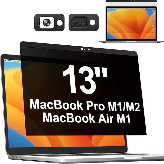 Mamol Magnetic Privacy Screen for MacBook Pro 13 Inch, Anti Glare Blue Light by Mamol