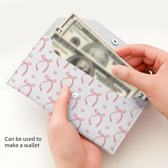 Cash Envelope Wallet Cute PU Leather Envelopes Bag - Image 4