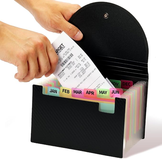 H4D Coupon Receipt Holder, 13 Pocket Accordion File Organizer, 7x4.5 Inches by H4D