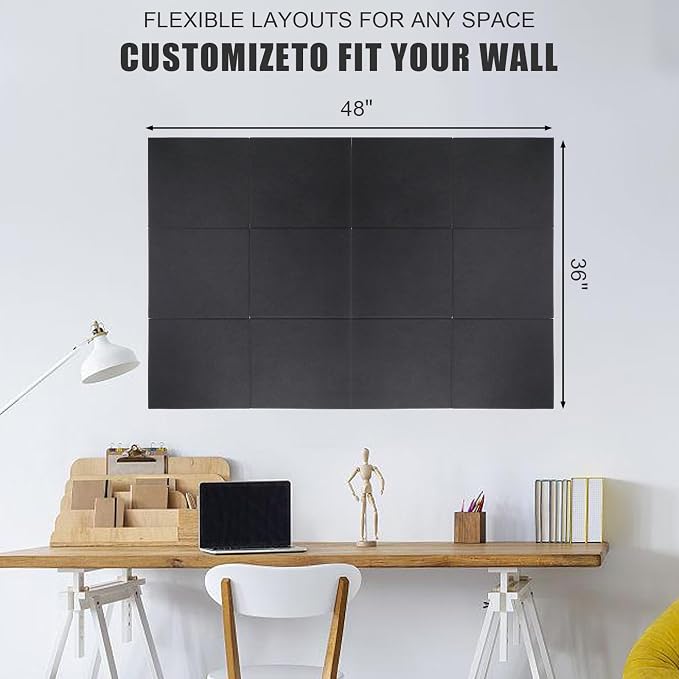 Large Cork Board Alternative 48" X 36" Black Bulletin Board - Image 2