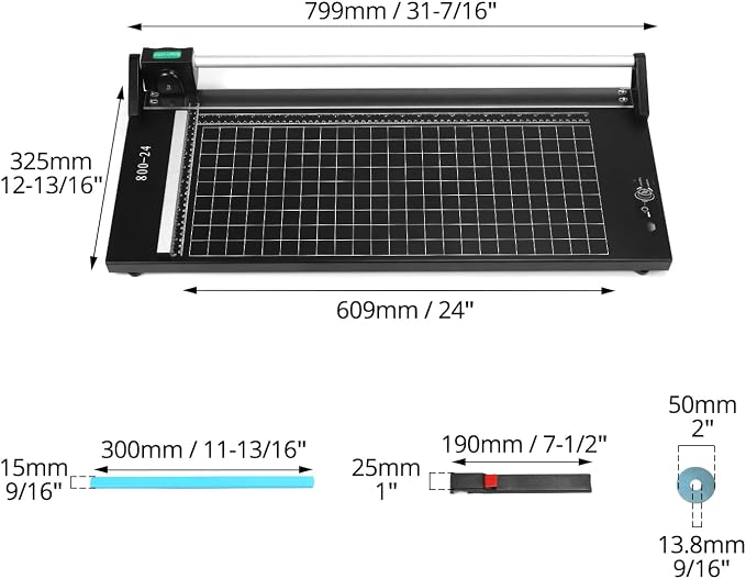 QWORK 24 Inch Manual Precision Rotary Paper Trimmer - Image 6