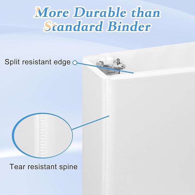 CIXILDTS 1.5-inch D Ring Binders, Fit US Letter Size Paper, 1-1/2" 3 Slant-D - Image 4