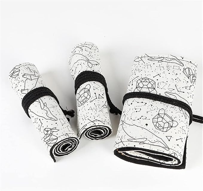 DIYOMR 24/36/72 Slots Pencil Wrap Pencil Rolls, Artist Colored Pencils Roll Up - Image 5