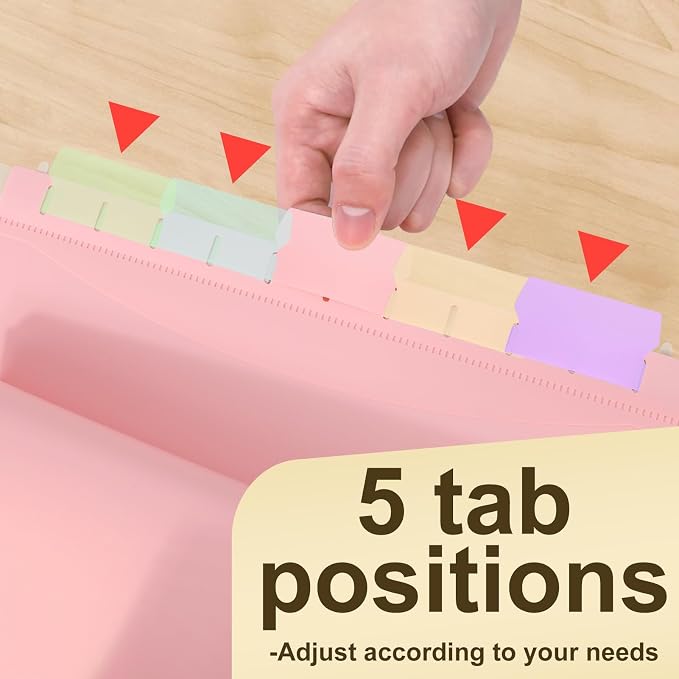 Plastic Hanging File Folders Letter Size, 6 Pack Extra 2 Inch Capacity Hanging - Image 7