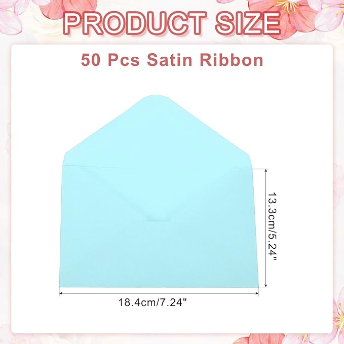 PATIKIL 7x5 Inch Invitation Envelopes, Light Blue - Image 2