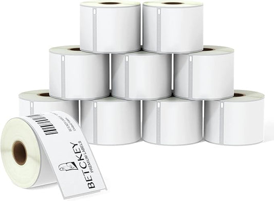 BETCKEY - Compatible DYMO 99019 (2-5/16" x 7-1/2") Large Lever Arch File Labels, Compatible with DYMO Labelwriter 450, 4XL, NOT Fit 550 & 5XL [10 Rolls/1500 Labels]-DeskLoop Office