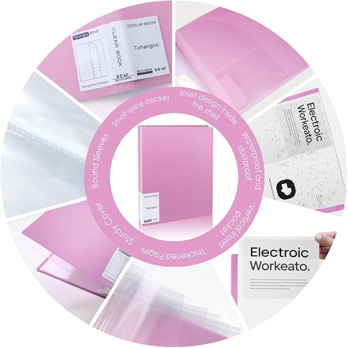 Tuhangcc Binder with Plastic Sleeves 30-Pocket with Clear Sheet Protectors - Image 6