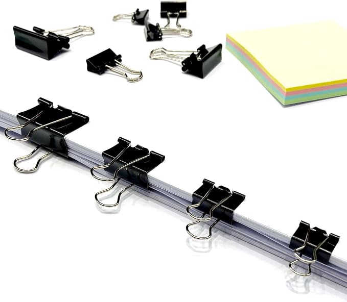 Ykimok 120Pcs Assorted Sizes Binder Clips, Metal Paper Clamps 4 Assorted Sizes - Image 5