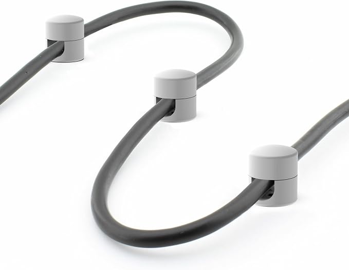 ICONIT Cable Anchors for Desk Organization White | Premium Aluminum Cord - Image 8