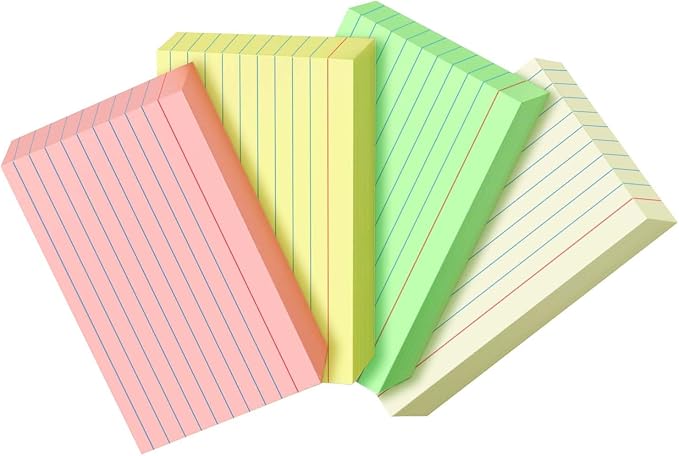 200 PCS Colored Index Cards 3x5, Ruled Index Cards, Flash Cards - Image 3