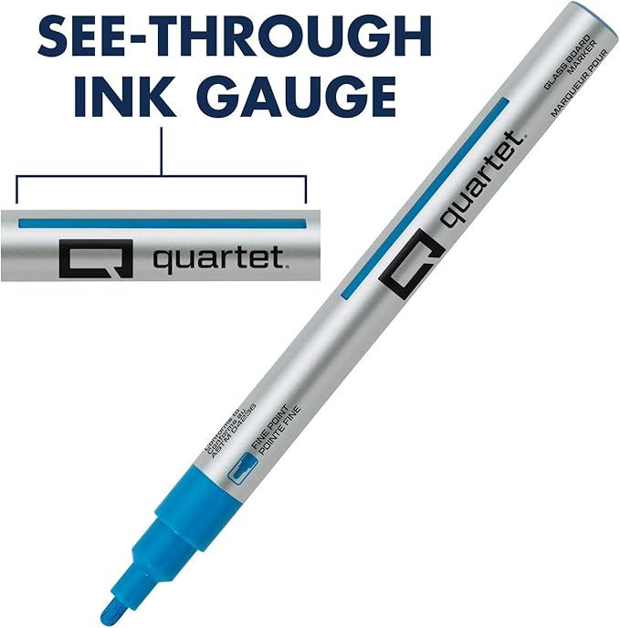 Quartet Dry Erase Markers, Glass Whiteboard Markers, Fine Tip, 6 Pack - Image 6