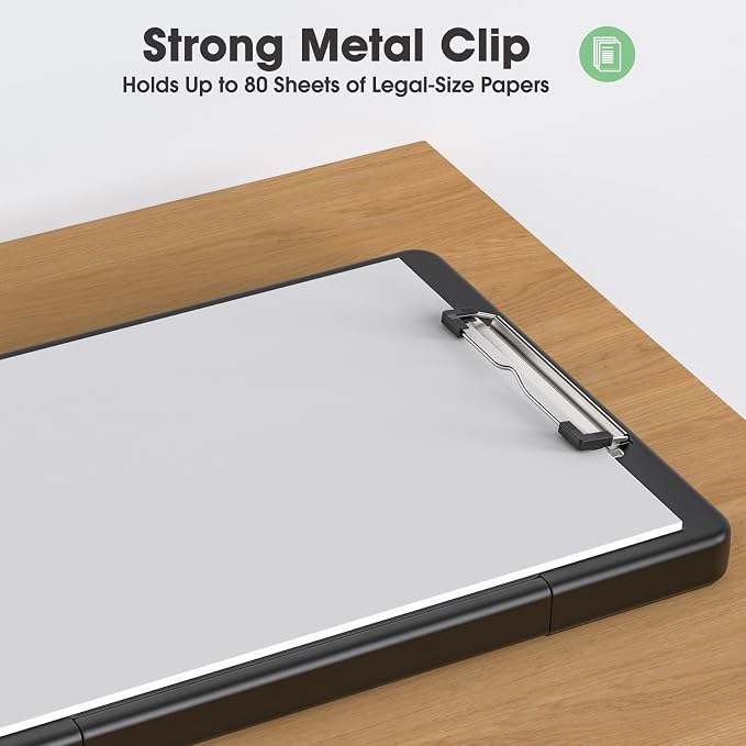 Legal Size Clipboard with Storage, 8.5 x 14 Clip Board, Folio & Side-Opening - Image 4