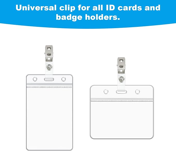 DE 100Pcs Metal Badge Clips - Image 4