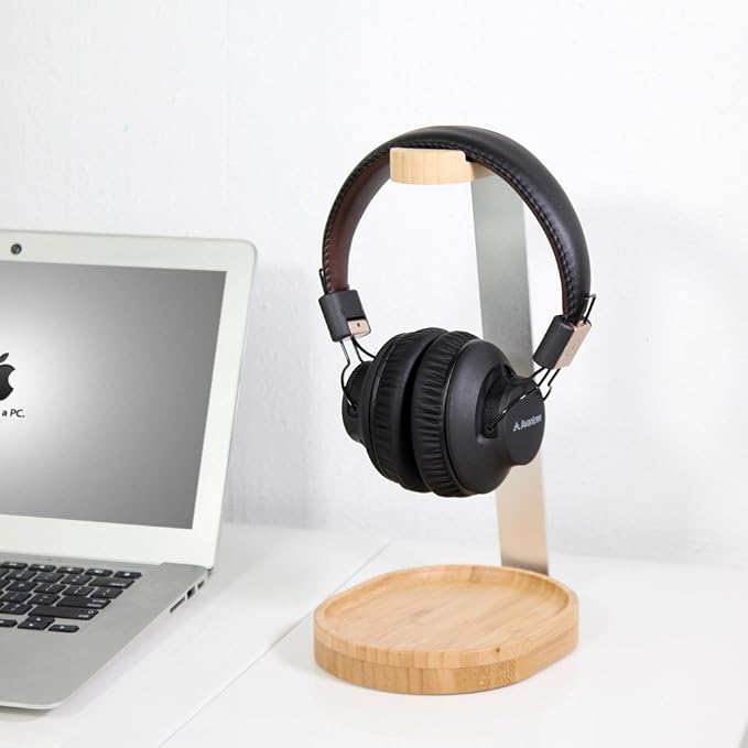 Avantree TR902 - Universal Wooden & Aluminum Headphone Stand Hanger - Image 2