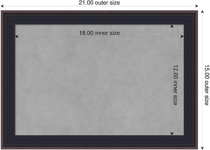 Amanti Art Black Framed Magnetic Board 15x21 Small Vision Board - Image 2