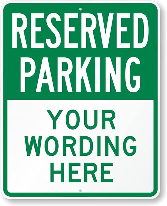 SmartSign 30 x 24 inch Custom “Reserved Parking” Metal Sign by SmartSign