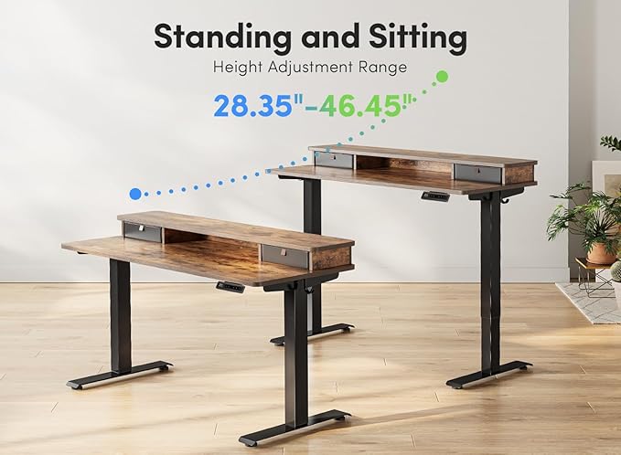FEZIBO 48 x 24 Inch Height Adjustable Electric Standing Desk - Image 4