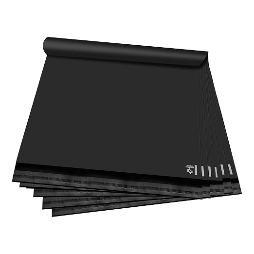 KKBESTPACK BLACK 19x24 100 PCS Large Poly Mailers Shipping Bags by KKBESTPACK