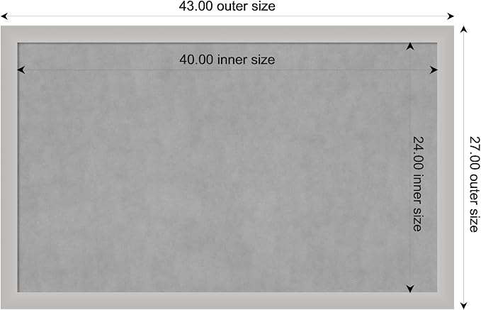 Amanti Art Silver Framed Magnetic Board 27x43 Large Vision Board - Image 3