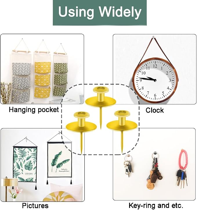 50 PCS Picture Hangers Hooks for Drywall, Decorative Small Pins for Cork Board - Image 2