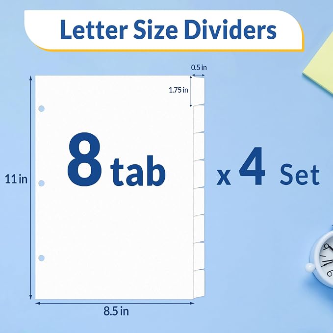 SUNEE Binder Dividers with Tabs - Image 2