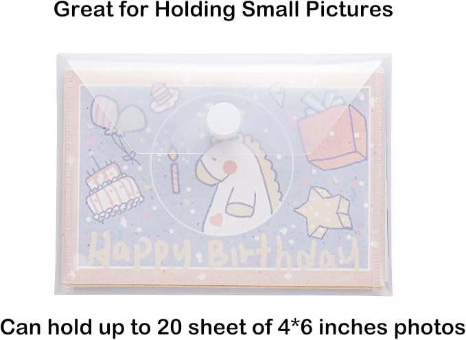 4x6 Plastic Envelopes Hook Loop Closure Coupon Receipt Storage Holder 80 Pack - Image 7