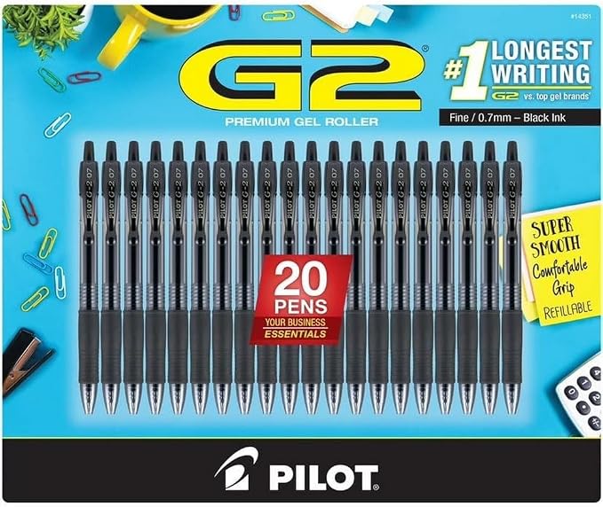 Pilot G2 Pens, Premium Refillable and Retractable Rolling Ball Gel Pens by PilotCorporationofAmerica