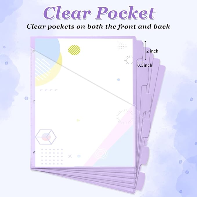 Epakh 12 Pcs Binder Dividers for 3 Rings Binders Index Dividers - Image 3