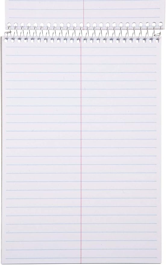 Mintra Office Steno Book - (Pastel Colors, 4 Pads/Pack, Gregg Ruled) - 6inx9in, 70 Sheets, Notebook for writing notes in school, university, college, work, office-DeskLoop Office