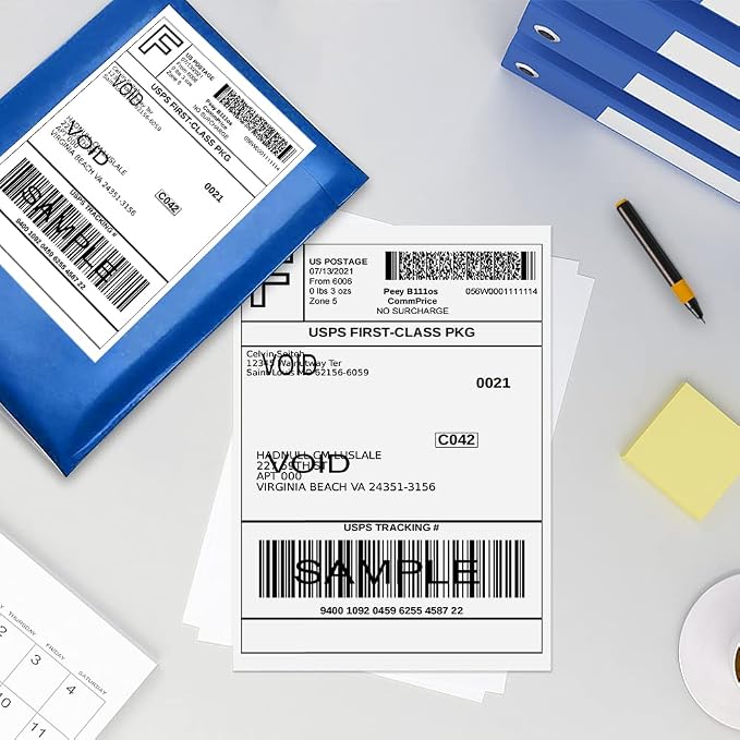 4x6 White Mailing Fanfold Postage Thermal Labels - Image 5