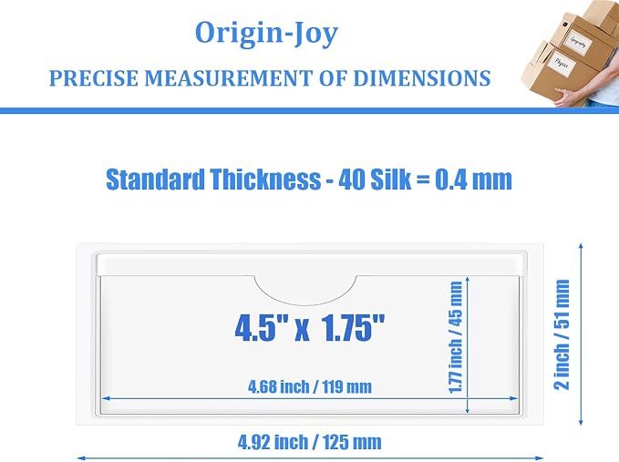 Origin-Joy 60 PCS Self Adhesive Index Card Pockets - Image 2