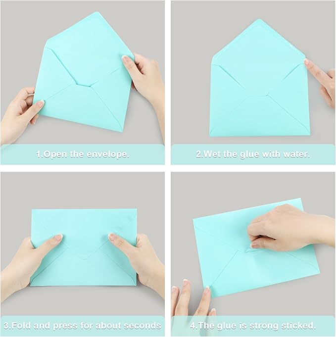 50 Pack A7 Envelopes, Light Blue Greeting Card Envelopes Self Seal, 5.24 x 7.24 - Image 6