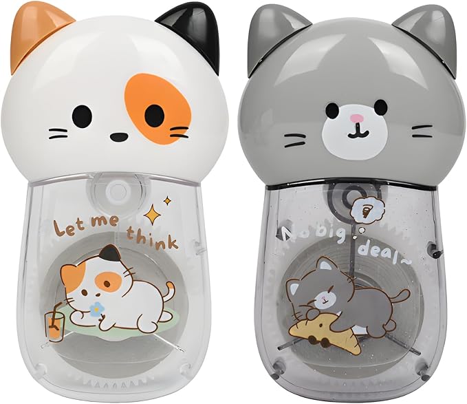 2Pcs Cute Cat White Correction Tape Kawaii Extra-Long Correction Tape – 98ft by Unknown