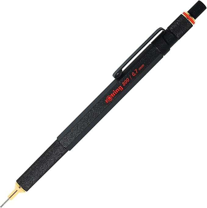 Rotring 800 Retractable Mechanical Pencil 0.7 mm Black Barrel by Rotring