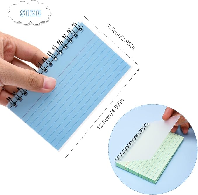 250 Sheets Index Cards with Ring, 3x5 Inches Spiral Bound Flashcards, Colored - Image 2