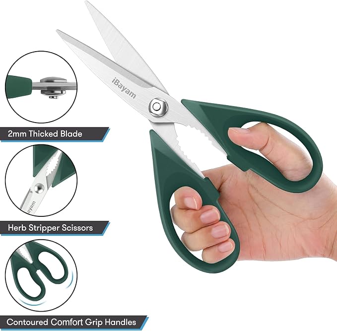Gifts for Dad from Daughter Son, BEST DAD Tool Shears, iBayam Kitchen Scissors - Image 4