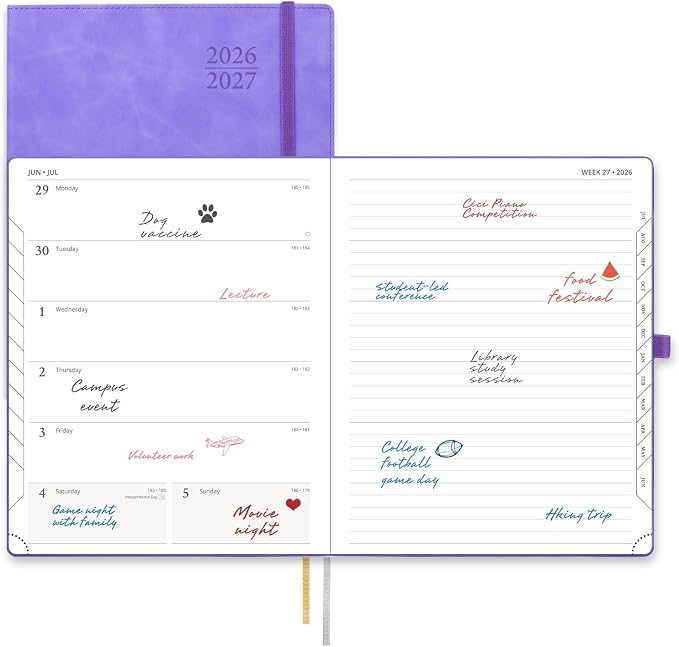 POPRUN Weekly Planner 2026-2027 Academic Calendar Appointment Book by POPRUN